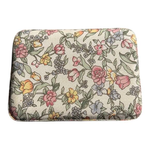 Set of 2 Vintage Liberty Style Floral Fabric Covered Trinket Jewelry Box - Picture 6 of 13